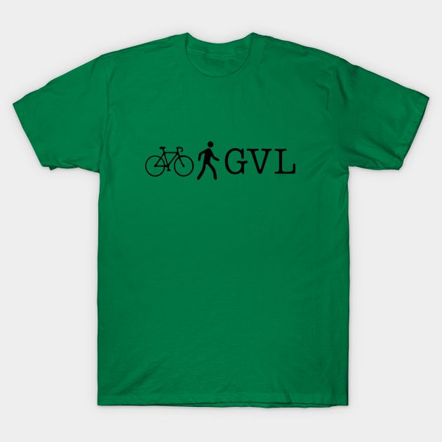 Bike Walk Greenville symbol logo T-Shirt by bikewalkgvl